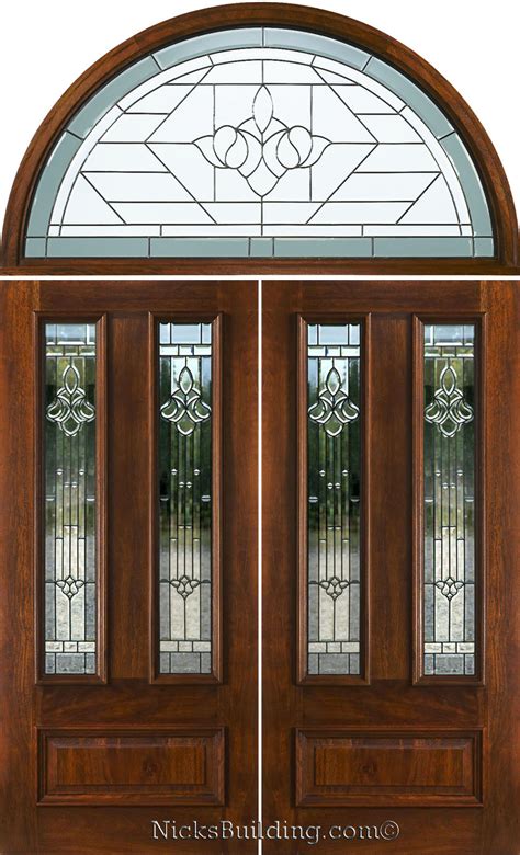 Double Doors With Arched Transoms Half Round Transom