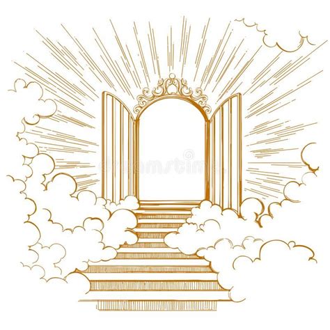 Illustration About Gates Of Paradise Entrance To The Heavenly City