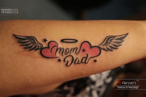 Simple Love U Mom Dad Tattoo In Hand Viraltattoo