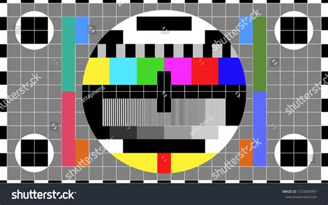 Tv Colour Bars Test Card Screen Stock Vector Royalty Free 1723500997