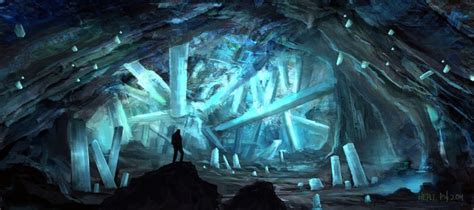 Crystal Cave By Eru17 On Deviantart S K Y F E L L Fantasy Landscape