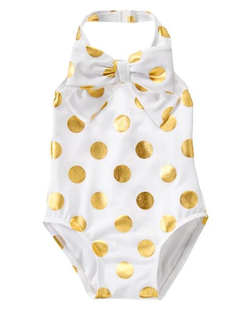 Gold Dot One Piece Swimsuit At Gymboree Just Might Have To Have This