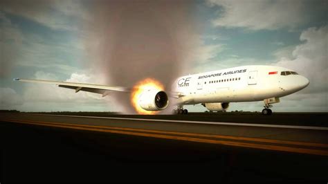 Boeing 777 Engine On Fire Sq At Changi Airport Youtube