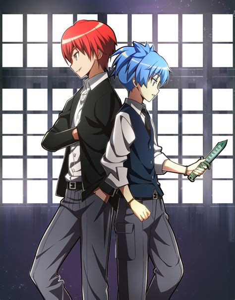 Anime picture ansatsu kyoushitsu shiota nagisa akabane karma nyoronyoro