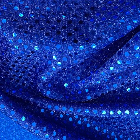 Royal Blue Sequin Fabric 3mm Sequin Sparkly Costume Craft Etsy Uk