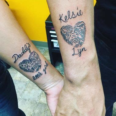 Honestly, no father son tattoos in this world can truly describe the beautiful bonding that the two shares perfectly. Friend Tattoos - Fingerprint Father-Daughter Tattoos ...