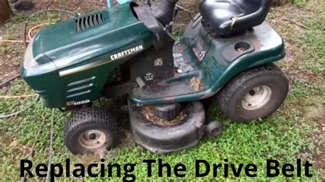 How To Replace The Drive Belt On A Sears Craftsman Riding Mower Youtube