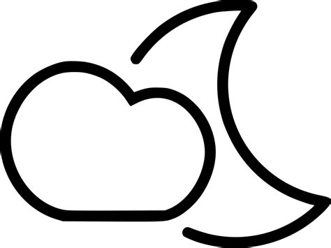 Cloud Moon Svg Png Icon Free Download 540912 Onlinewebfontscom