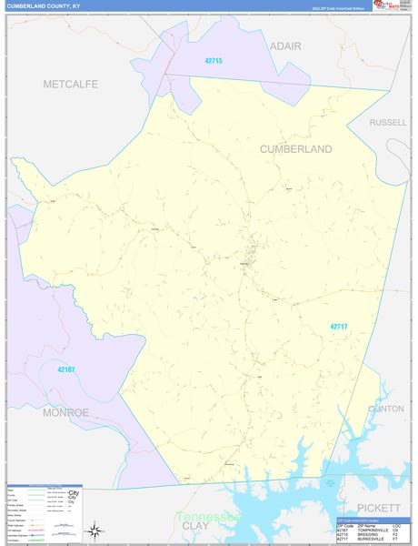 Maps Of Cumberland County Kentucky