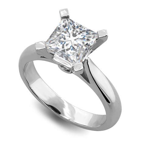 The setting is open, and very simple, with 4 square claws that mirror. Cushion, Princess or Asscher Cut Diamond Solitaire Engagement Ring - Sarkisians Jewelry