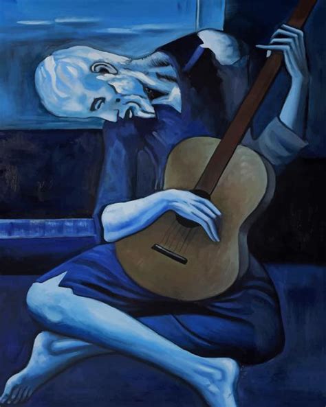 Pablo Picasso Old Guitarist Paint By Numbers Painting By Numbers