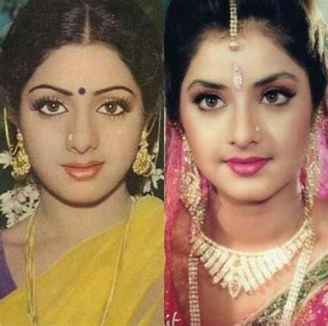 sridevi and divya bharti celebrity makeup beauty girl eyeshadow makeup