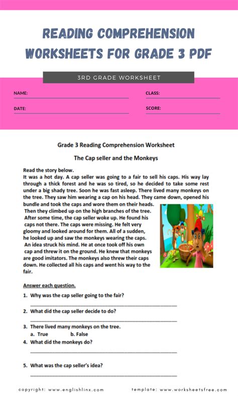 Grade 3 Reading Comprehension Exercises K5 Learning Trains Third