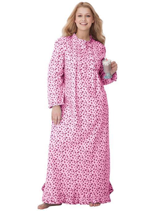 Long Flannel Nightgown By Only Necessities Plus Size Sleepwear