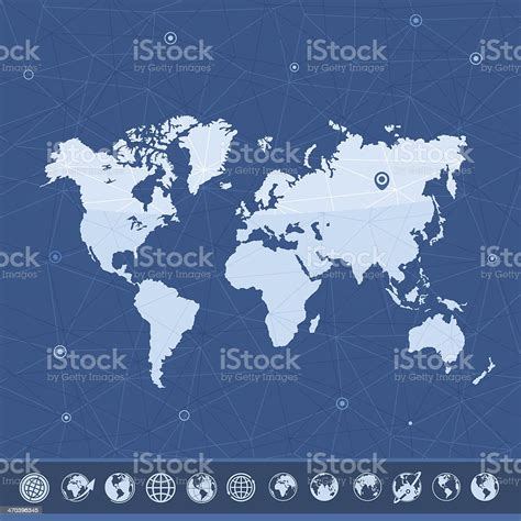 Map Of The Earth Stok Vektör Sanatı And Bilgisayar Grafiği‘nin Daha Fazla