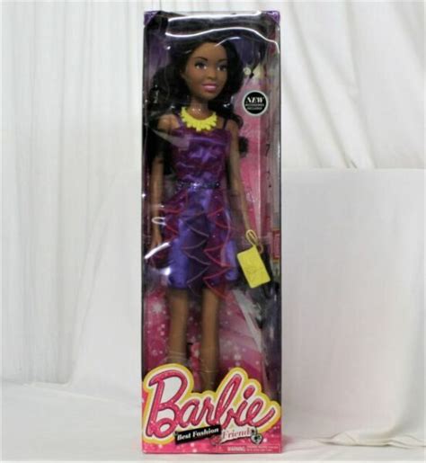 barbie best fashion friend 28 in doll african american purple w accessories for sale online ebay