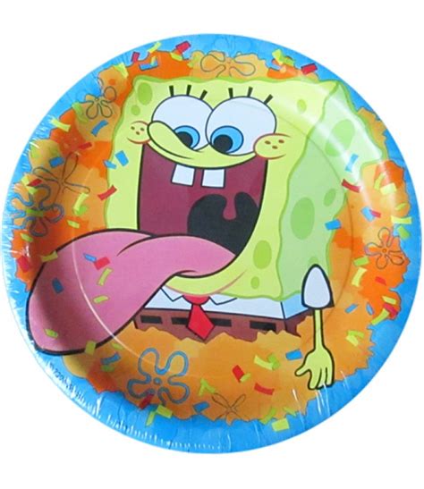 Spongebob Squarepants Confetti Small Paper Plates 8ct