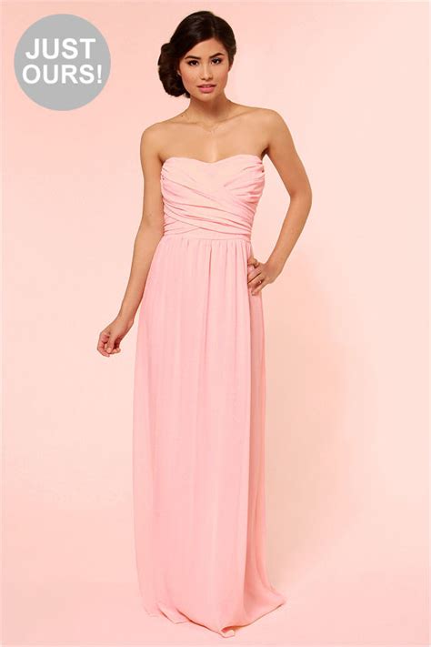 Lovely Pink Dress Strapless Dress Maxi Dress 71 00 Lulus