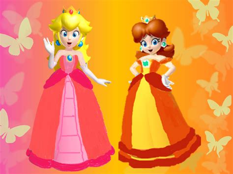 princess peach and daisy wallpaper by 9029561 super mario princess mario and princess peach