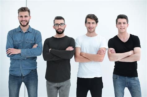 Premium Photo Portrait Of A Group Of Modern Young Men