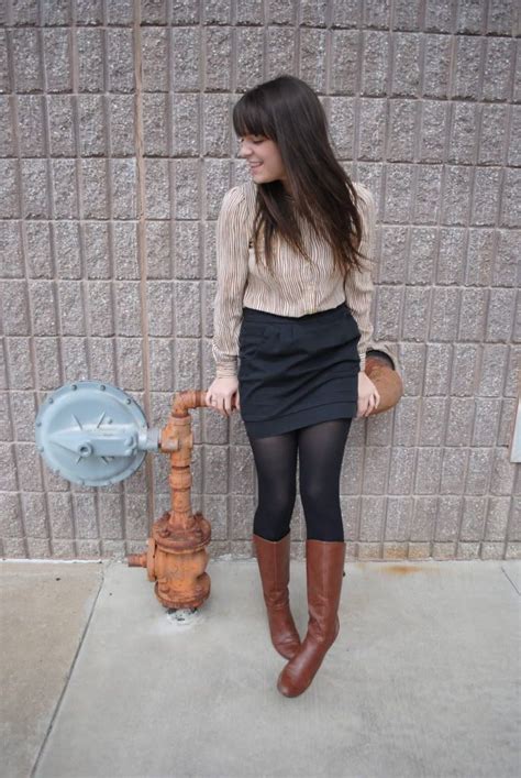 brown boots with black skirt and black tights tights week starts november 3rd skirts with