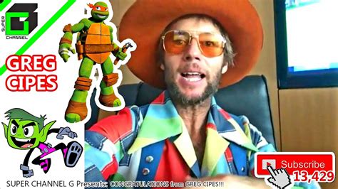Congratulations From Greg Cipes Voice Of Michelangelo And Beast Boy