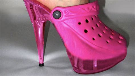 Pink Croc High Heels