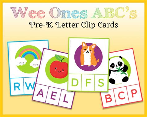 Abc Clip Cards Letter Recognition Educational Printable Etsy In 2020
