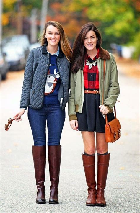 Classy Girls Wear Pearls Boots Aesthetic Outfits For School
