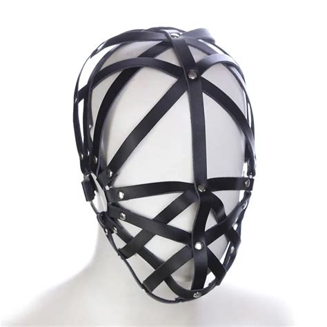 Sex Games Leather Headgear Hood Mask Bondage Slave For Couples Erotic Sex Products Toys For