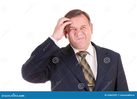 Confused Businessman With Gesture Stock Image Image Of Confident