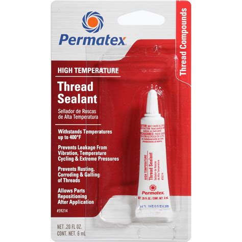 Permatex 59214 High Temperature Thread Sealant 6 Ml Tube Automotive