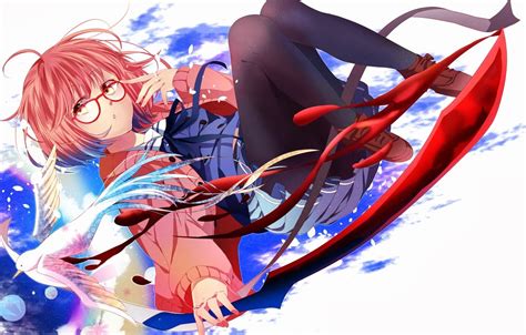 Wallpaper Girl Glasses Anime Art Beyond Kyoukai No Kanata Mirai