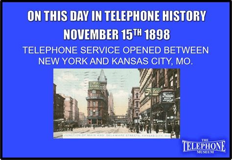 On This Day In Telephone History November 15th 1898 The Telephone