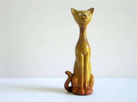 Cat Figurine Wood