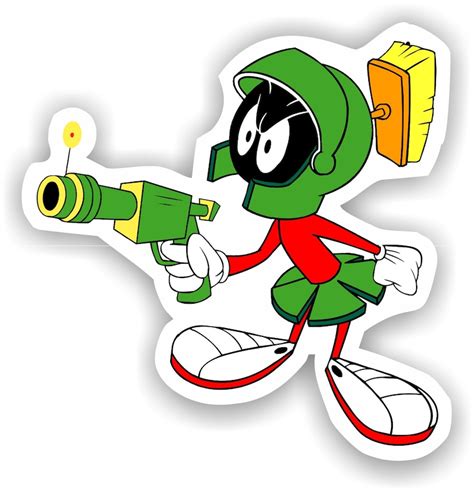 marvin the martian vinyl sticker decal full color cad cut etsy