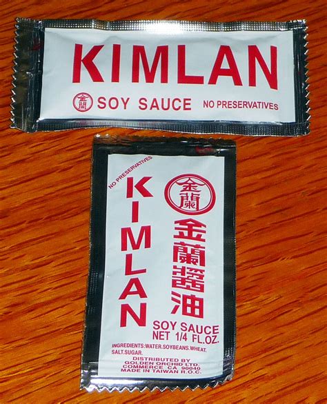 Kimlan Soy Sauce Packets David Valenzuela Flickr