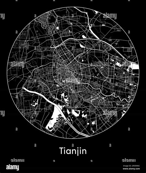 City Map Tianjin China Asia Vector Illustration Stock Vector Image