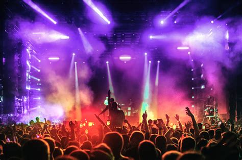 Large Group Of People At A Concert Party Stock Photo Download Image