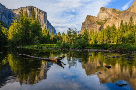 Landscape Rocks Park Forest National Park California Yosemite Wallpaper