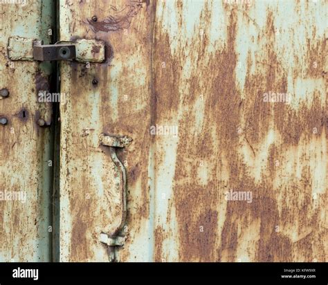 Old Metal Door With Cracks And Rust Grunge Rusted Metal Background
