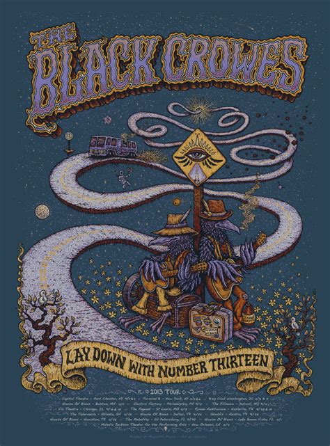 The Black Crowes Lay Down With Number 13 Us Tour Poster Marq Spusta