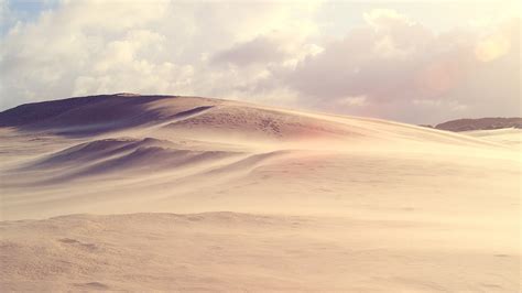 Desert Dune Clouds Sand Landscape Wallpapers Hd