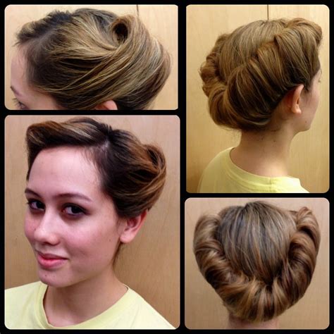 Victory Roll With Classic Back Tuck Roll Hair Styles Retro