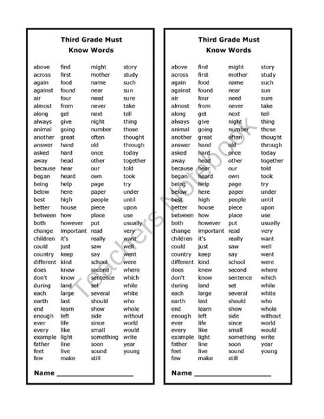 This 3rd grade vocabulary word list is free and printable and comes from an analysis of commonly taught books and state tests. 17 Best Images of Spelling Worksheets 2nd Grade Sight ...