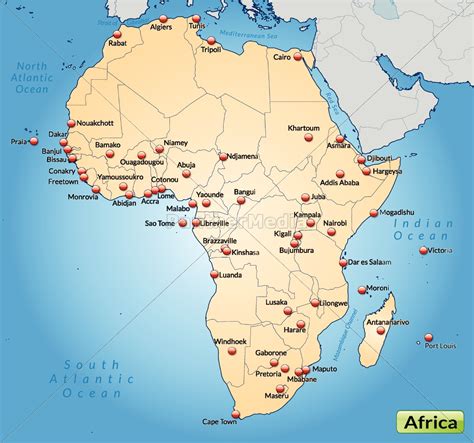 Africa Kort Kort