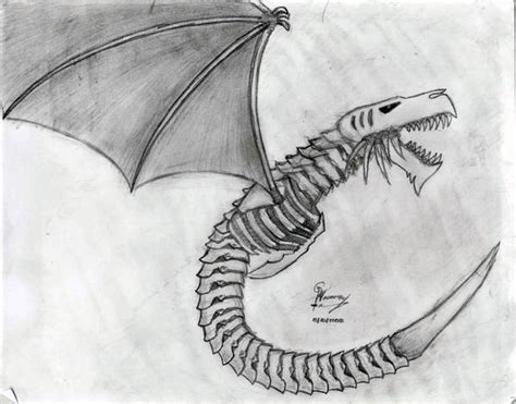 Skeletal Dragon By Ghostlyavenger On Deviantart