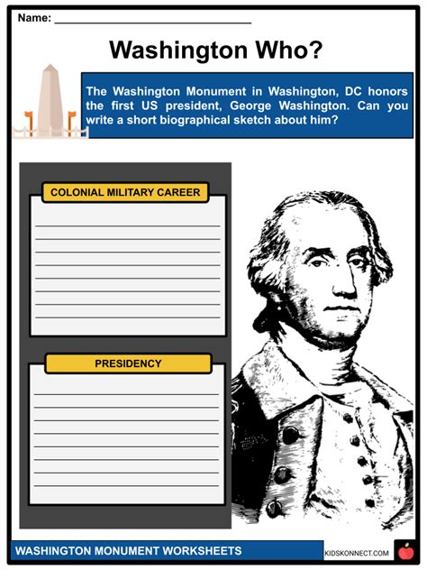 Washington Monument Worksheets Facts And Historic Information For Kids