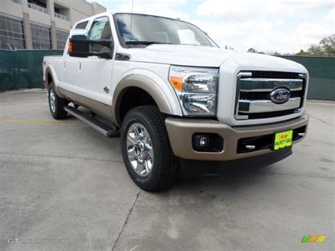 The following features are typically standard on all 2012 ford f250 king ranch 2wd 4d crew cab with automatic 6.7l 400 hp 8 cyl. 2012 White Platinum Metallic Tri-Coat Ford F250 Super Duty ...