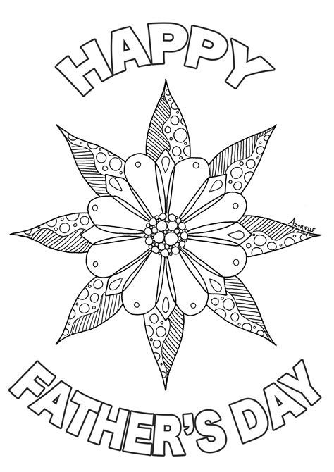 Father S Day Flower Fathers Day Adult Coloring Pages